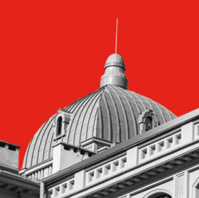 The University of Lodz Rector's Office Building - a graphic