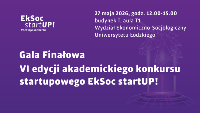 zaproszenie na Galę finałową VI edycji konkursu EkSoc startUP!