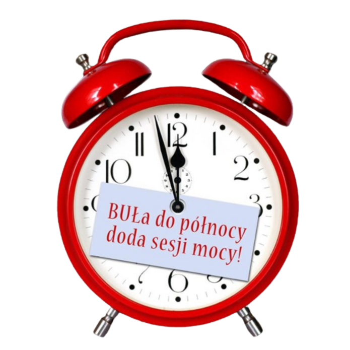 Poster of the event: a red alarm clock and the slogan of the event