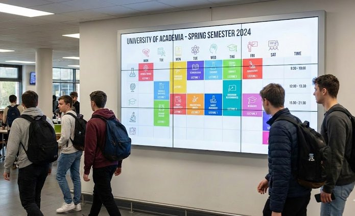spring schedule AI generated