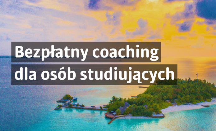 A graphic promoting coaching at UniLodz