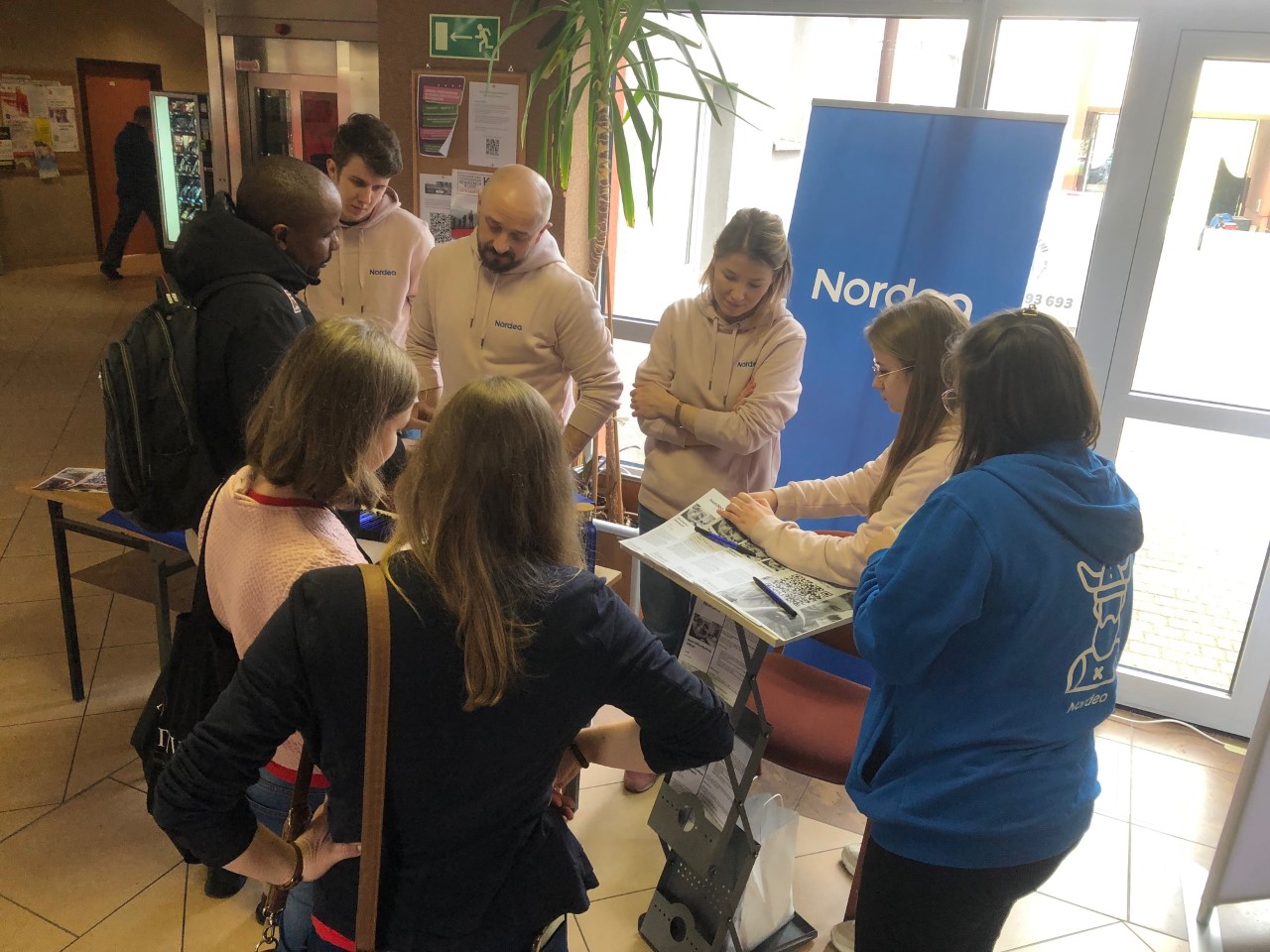 A group of young people at the job fair
